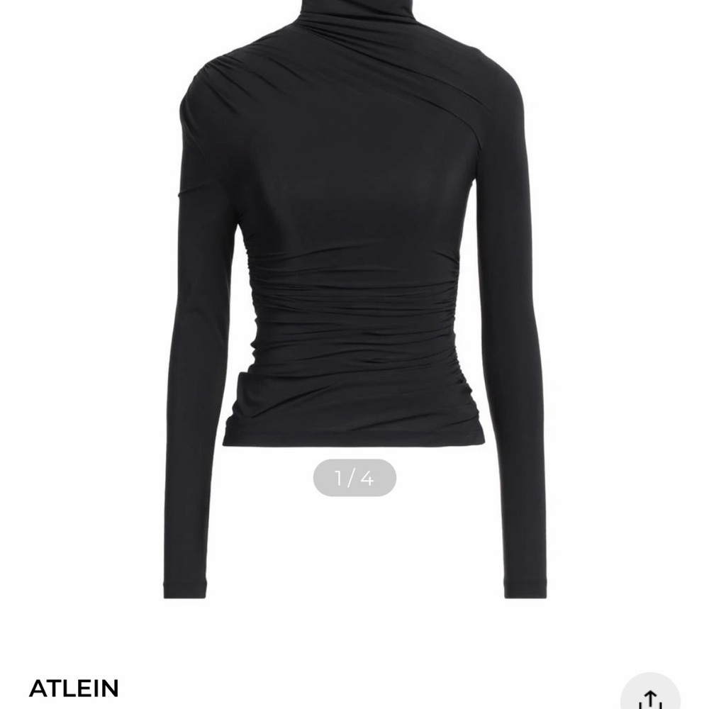 Atlein Asymmetric Turtleneck Long Sleeve Top